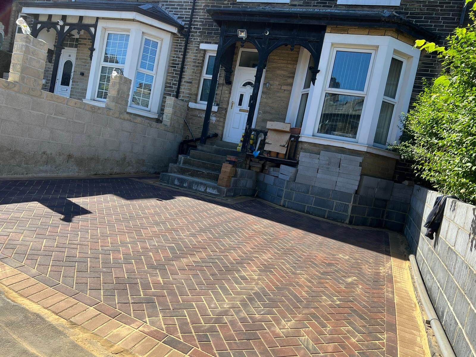 Blocked Paved Driveway Installation After